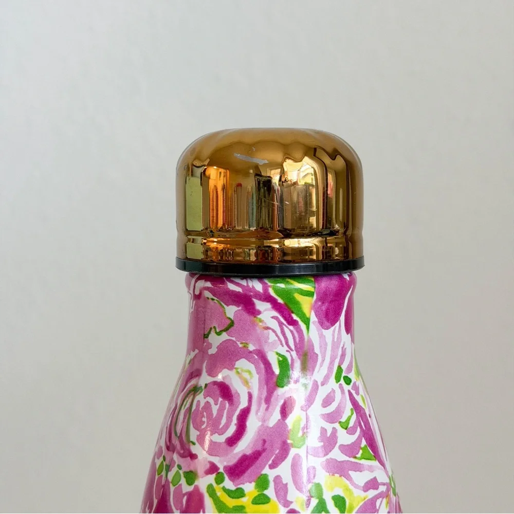 Lilly Pulitzer x Swell Floral Lion Stainless Steel Water Bottle with Gold Lid